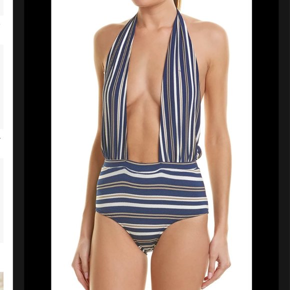 6 Shore Road Cabana Striped Swimsuit Halter in Medium - Picture 7 of 7